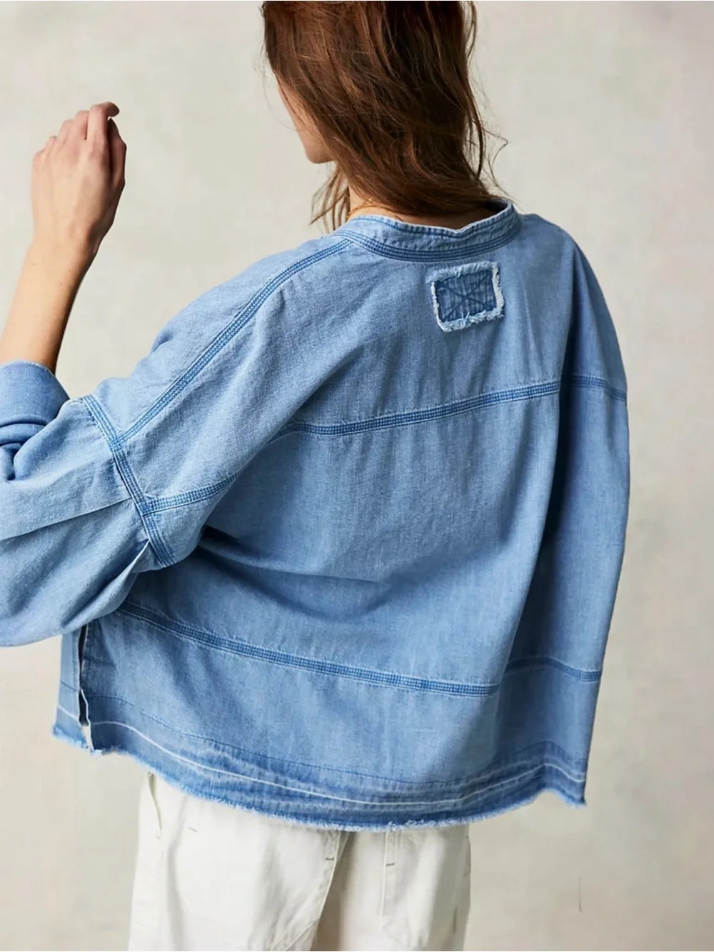 Free People Jude Denim Pullover Color: Vintage Indigo
